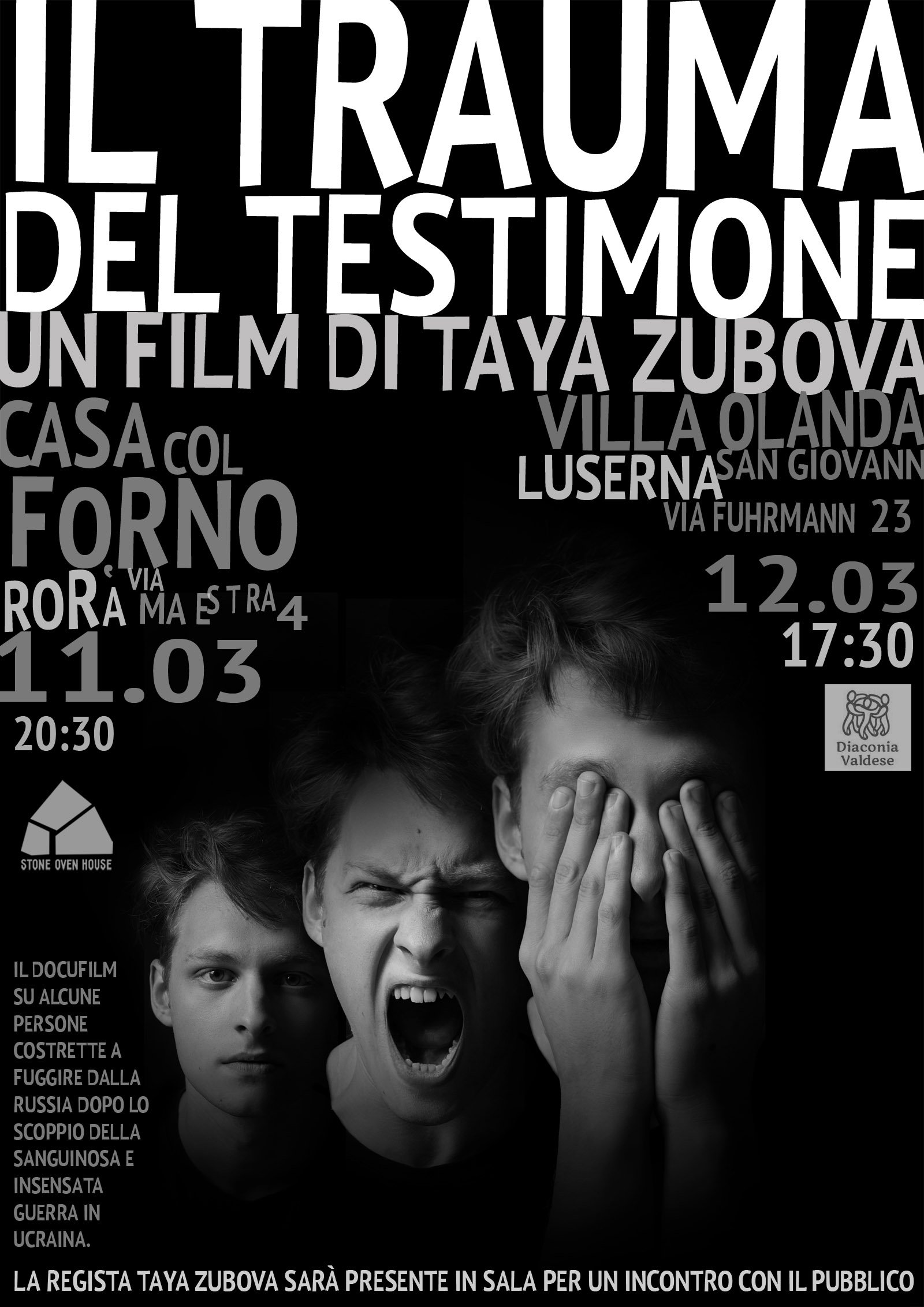 Screening of The Witness Trauma by Taya Zubova at Stone Oven House